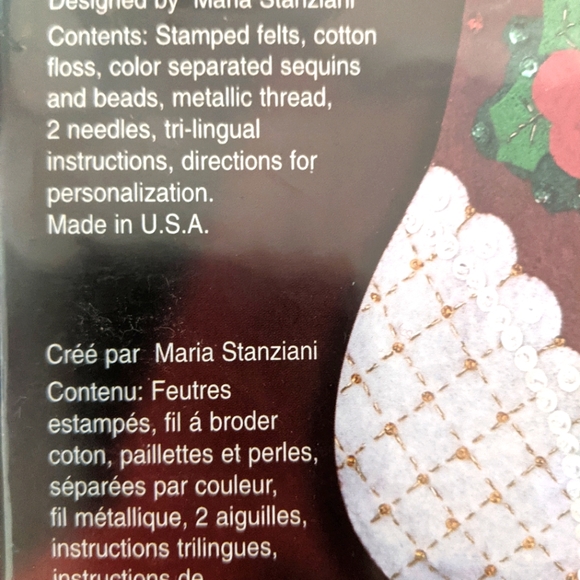 NEW Bucilla Felt Christmas Stocking Kit.  Creates a Beautiful Gift! - Picture 5 of 5